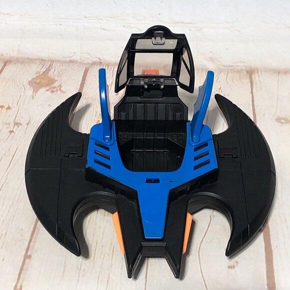 Imaginext DC Super Friends BATWING Blue Bat Jet Plane Fisher Price With Batman - Picture 9 of 10